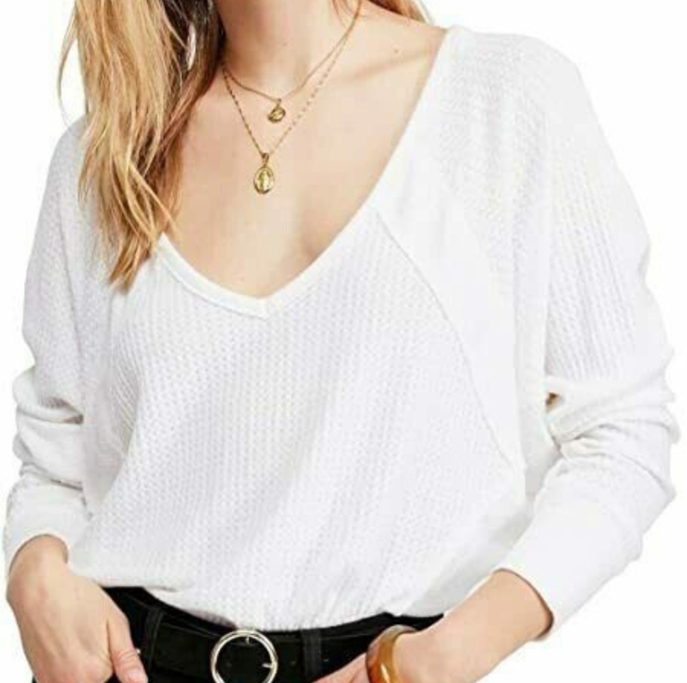 Free People Santa Clara V-Neck Thermal Top